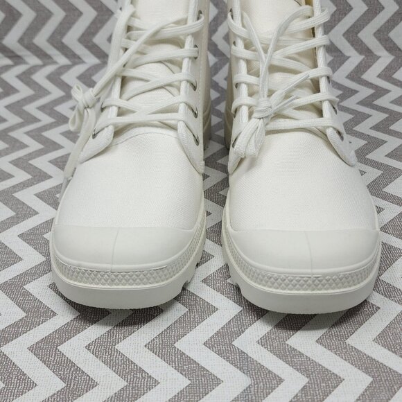 Palladium Pampa Hi Originale Canvas Boot Size 11, High Top Shoes, Star White - Picture 3 of 10